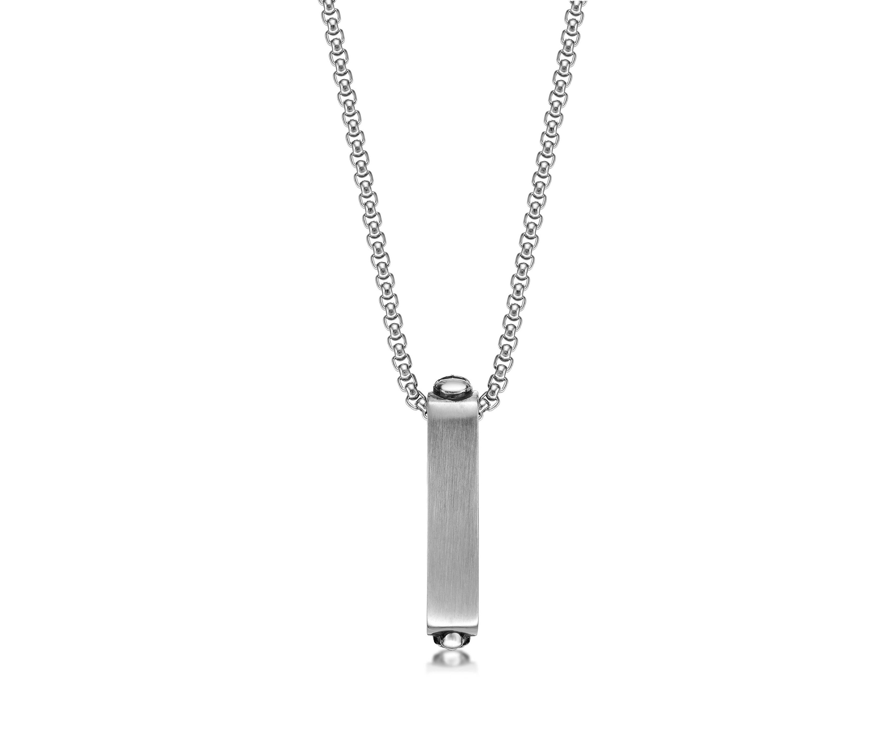 Stainless Steel Skull Pendant with 24" Round Box Chain