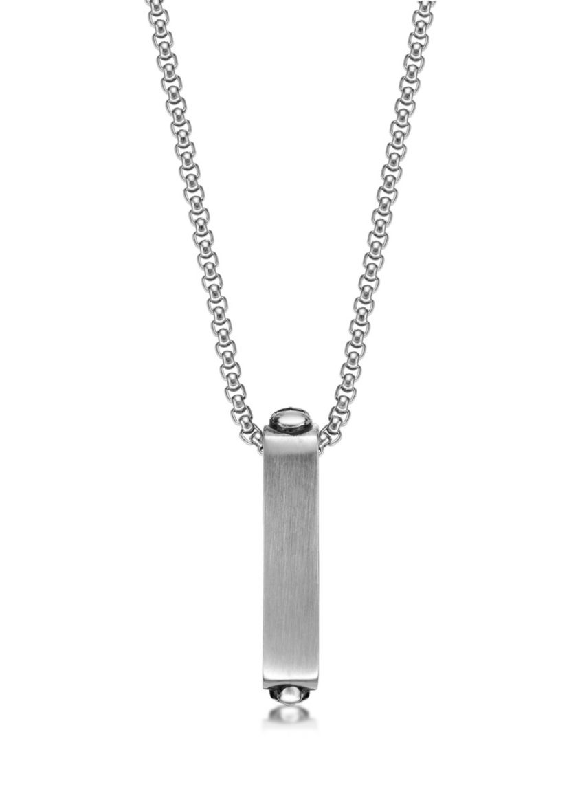 Stainless Steel Skull Pendant with 24" Round Box Chain