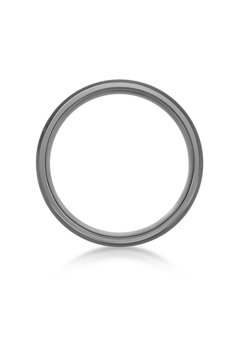 Black Zirconium Ring with Red Stripe - 8MM