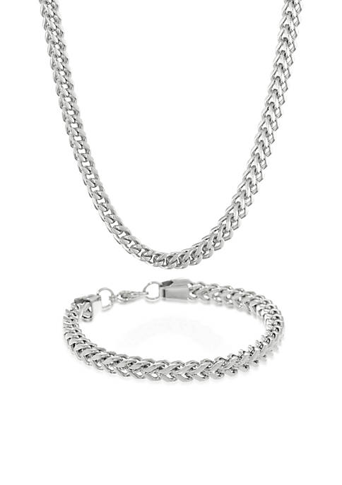 Belk & Co. Mens Stainless Steel Necklace and