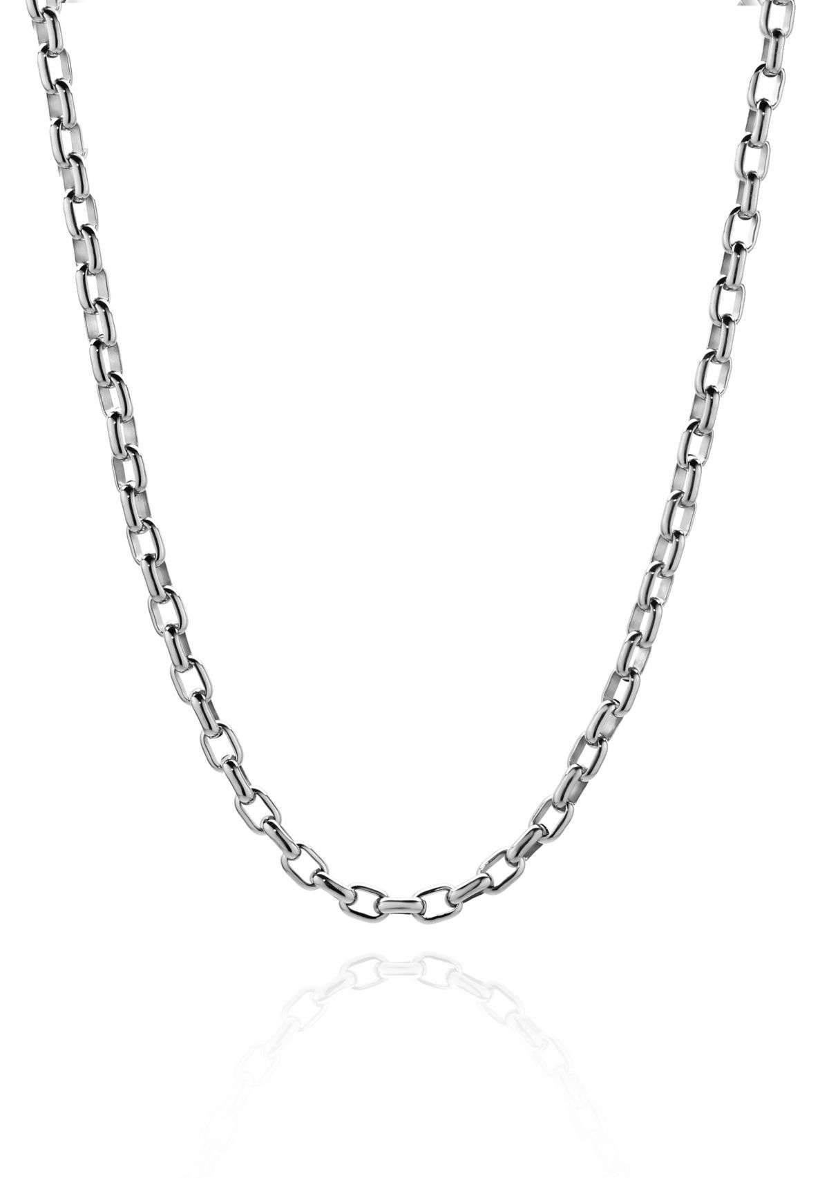 Stainless Steel 5MM Rolo Chain Necklace, 22" Length