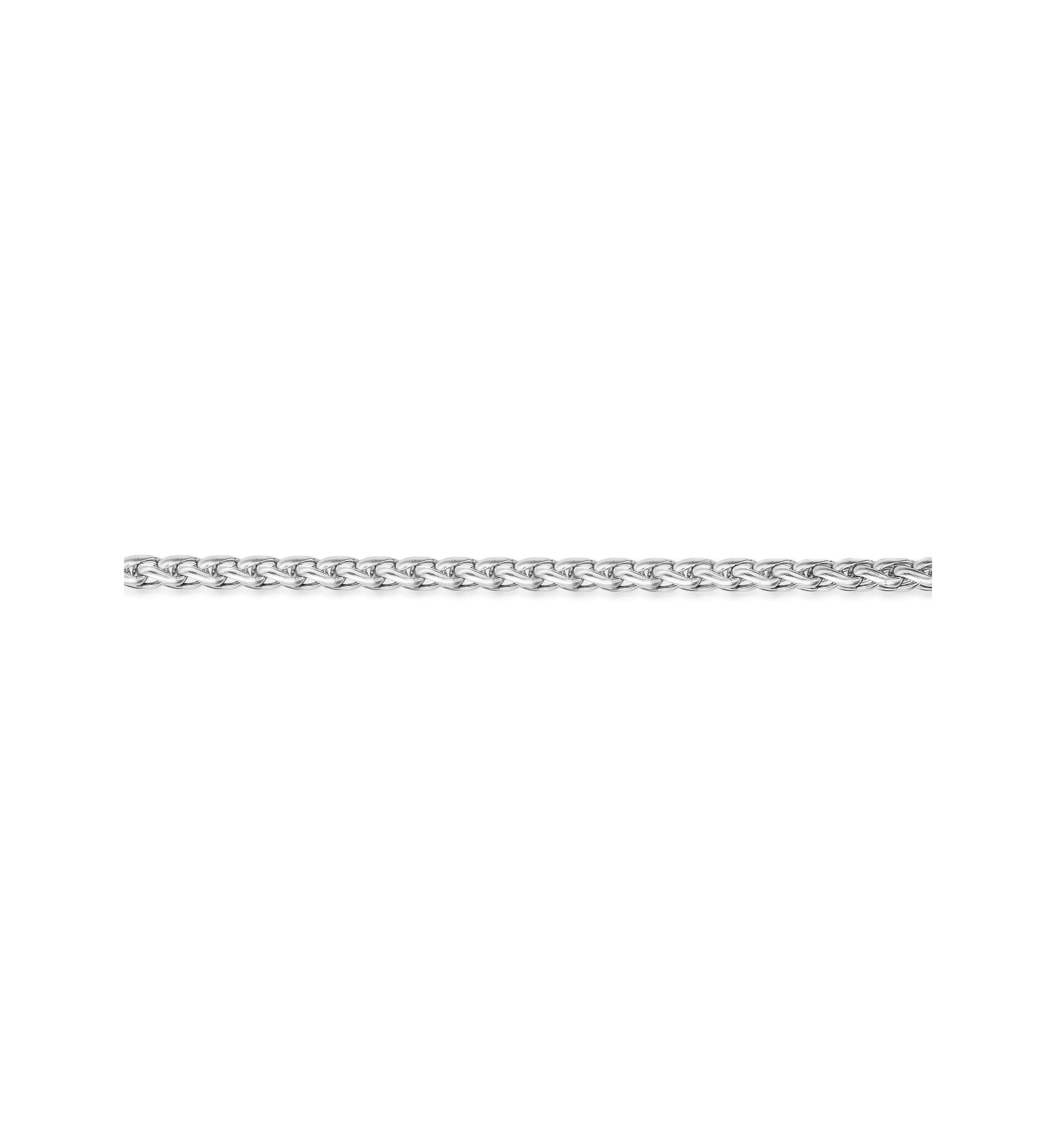Stainless Steel 4MM Wheat Chain Necklace, 22" Length