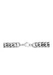 Stainless Steel 10 Millimeter Gourmette Chain Bracelet, 9 Inch