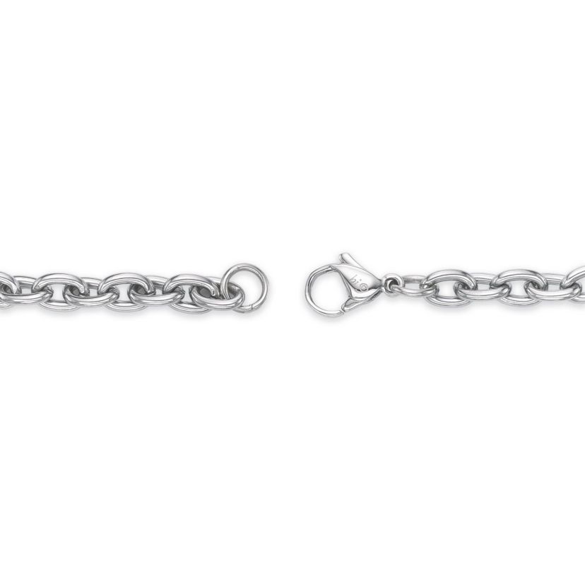 Stainless Steel Heart Lock Charm Bracelet