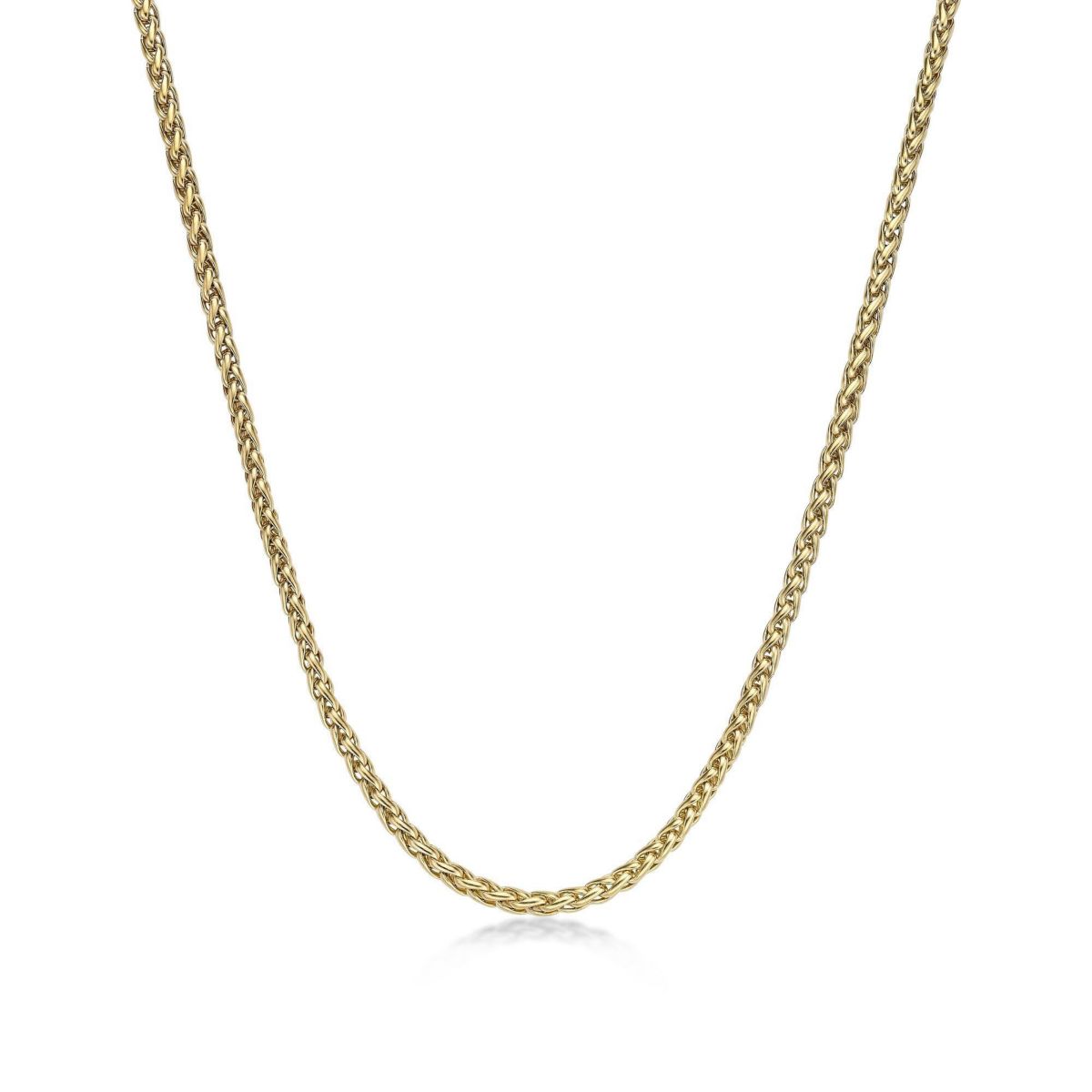 3MM Wheat Chain Necklace in Stainless Steel