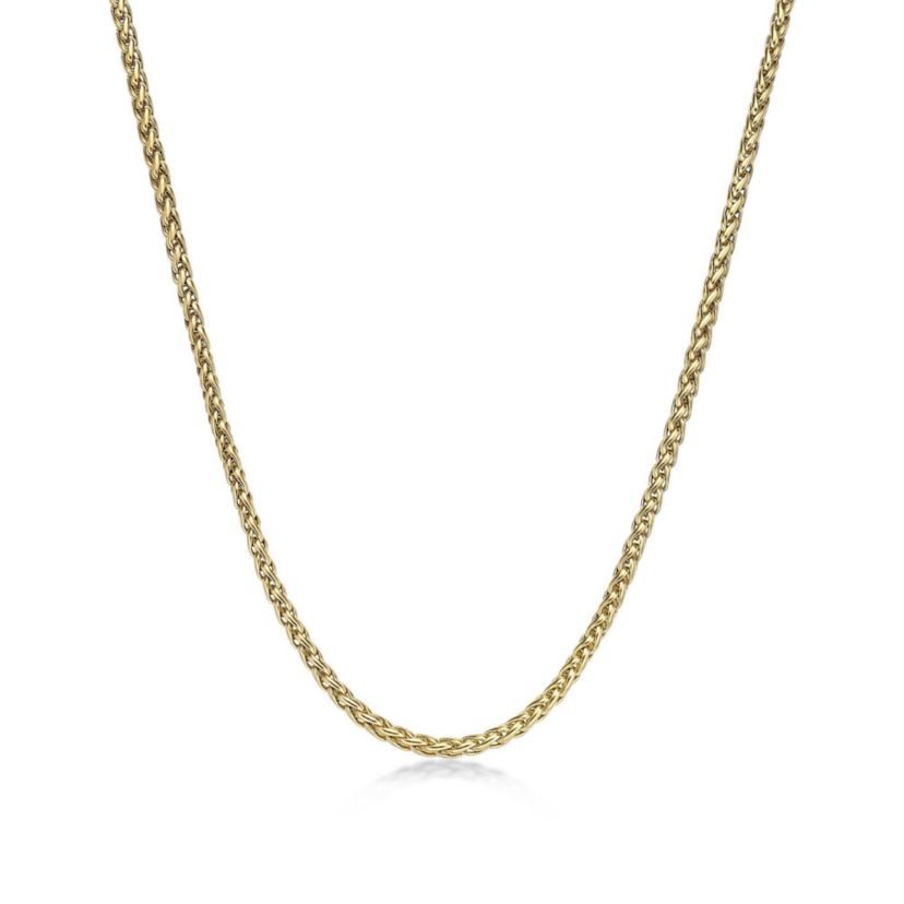 3MM Wheat Chain Necklace in Stainless Steel
