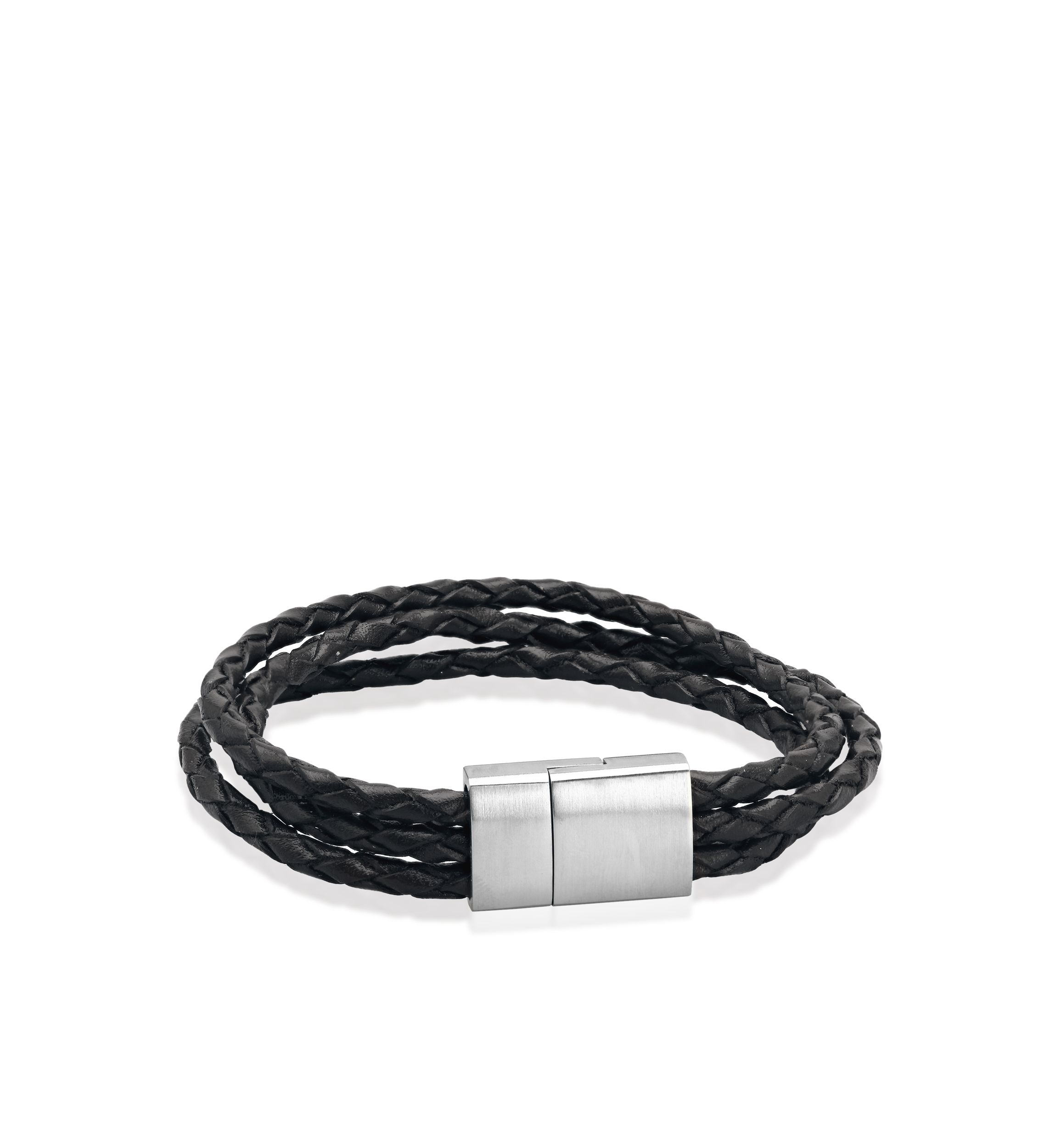 Mens Braided Leather Bracelet