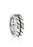 Mens Stainless Steel Ring with Antique Finish