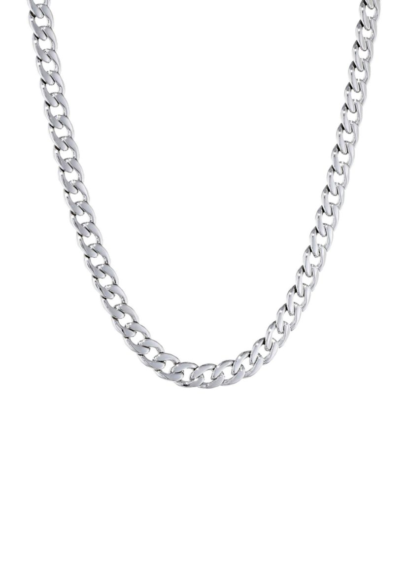 Stainless Steel 7.5 Millimeter Rolo Chain Necklace, 22 Inch