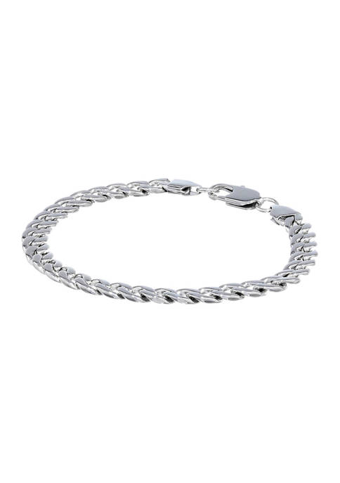 Stainless Steel 7.5 Millimeter Rolo Chain Bracelet, 9 Inch