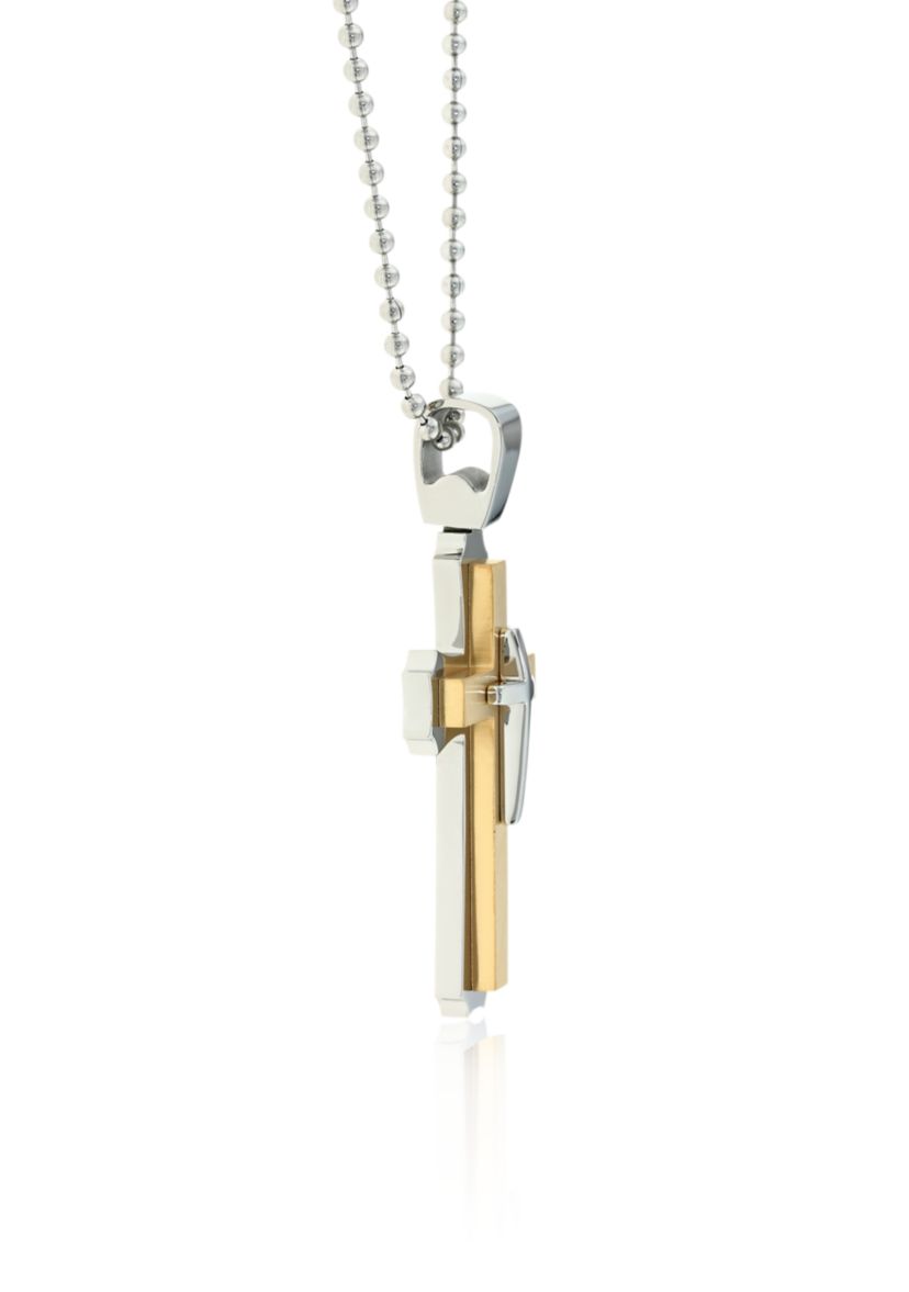 Mens Stainless Steel Cross Pendant