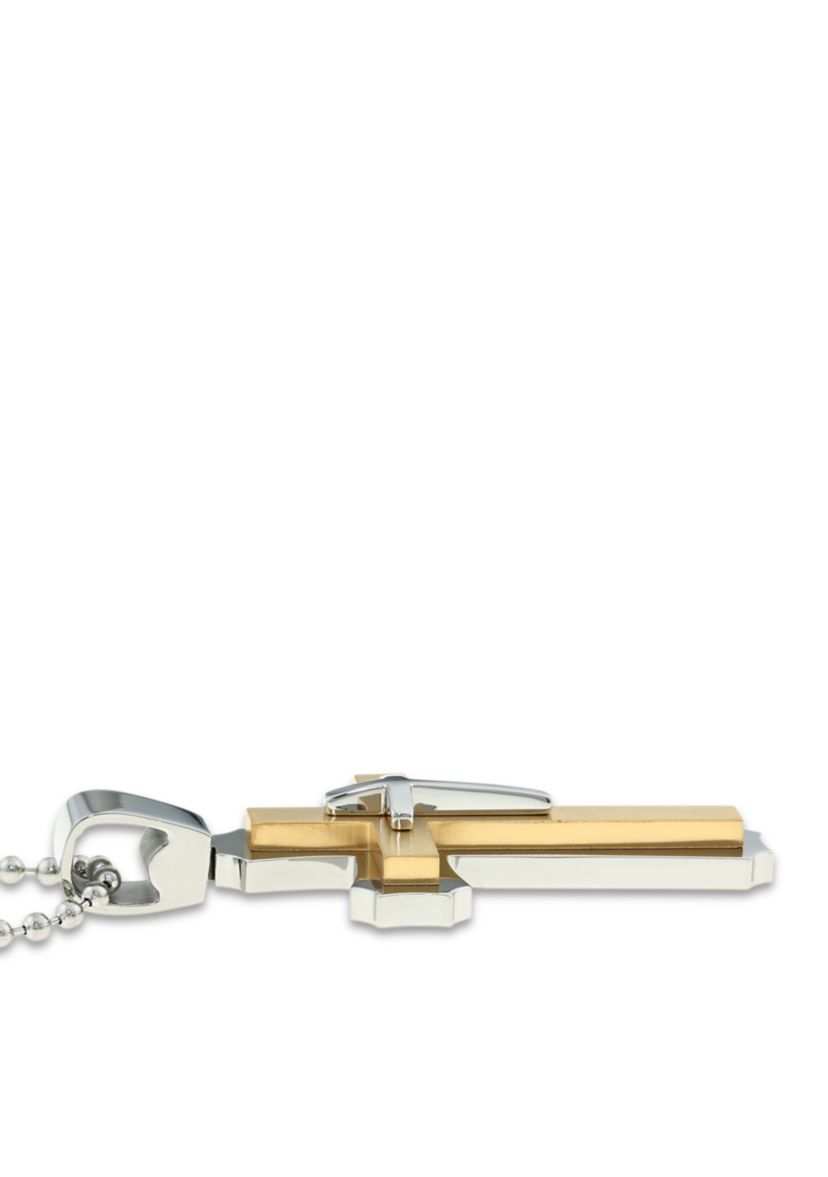 Mens Stainless Steel Cross Pendant