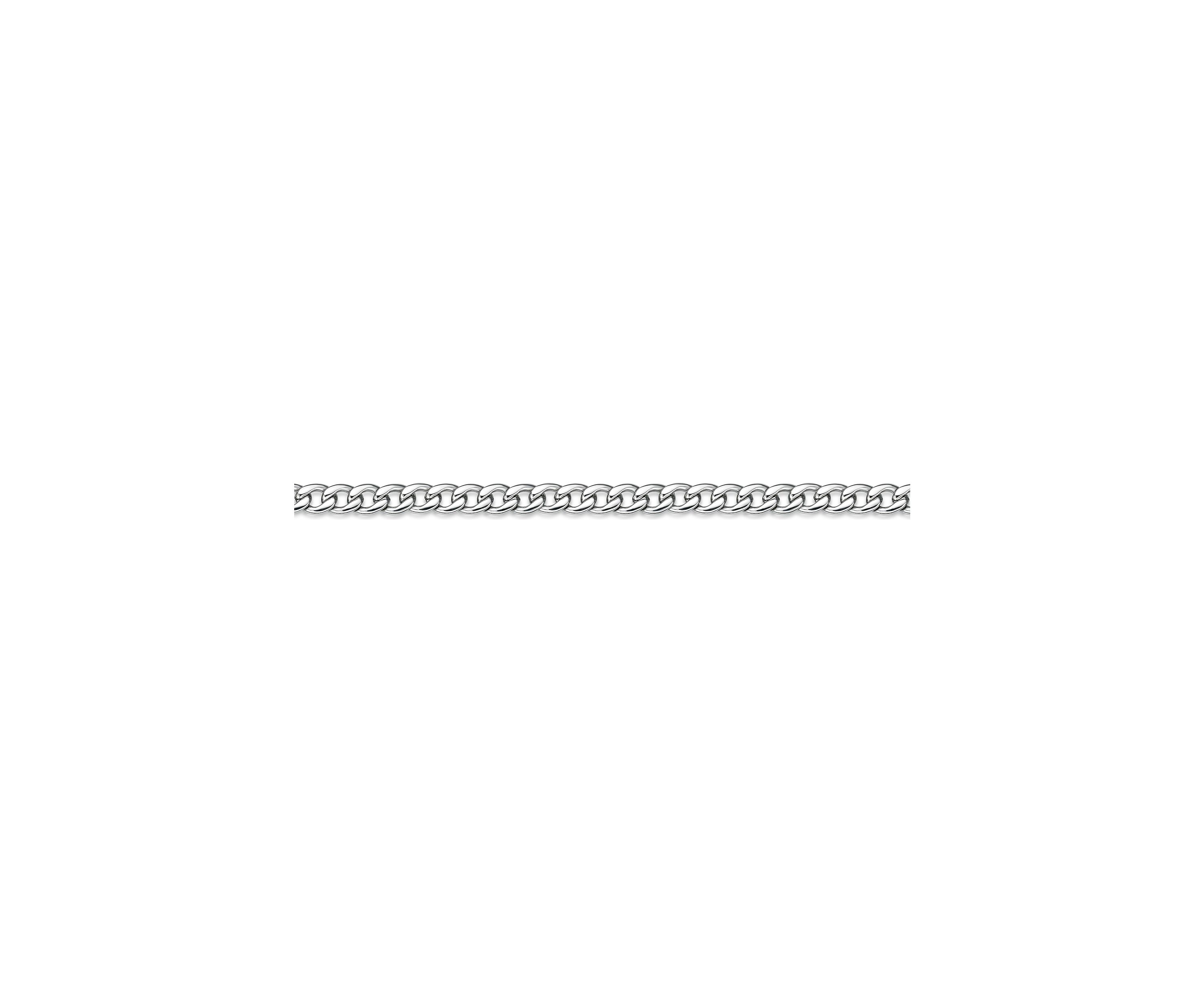 Stainless Steel 7.5mm Curb Chain Necklace, 30"
