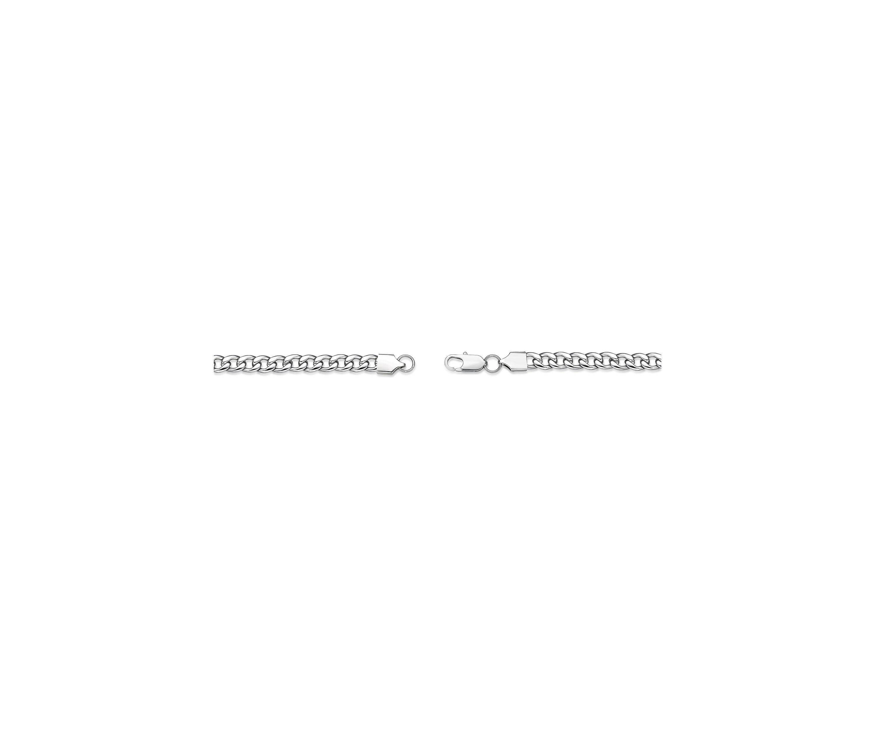 Stainless Steel 7.5mm Curb Chain Necklace, 30"