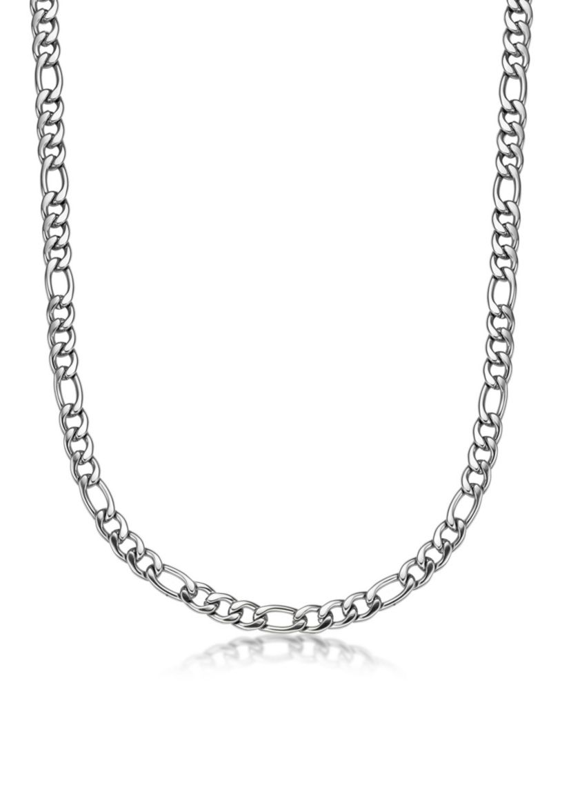 Stainless Steel 9MM Figaro Chain Necklace, 30" Length