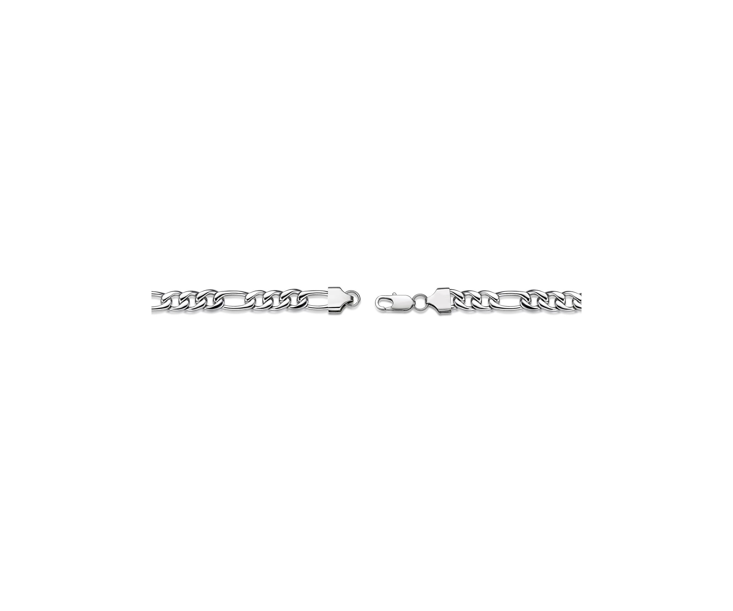 Stainless Steel 9MM Figaro Chain Necklace, 30" Length