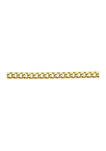 Stainless Steel 11 Millimeter Cuban Chain Necklace with Gold Tone Ion Plating