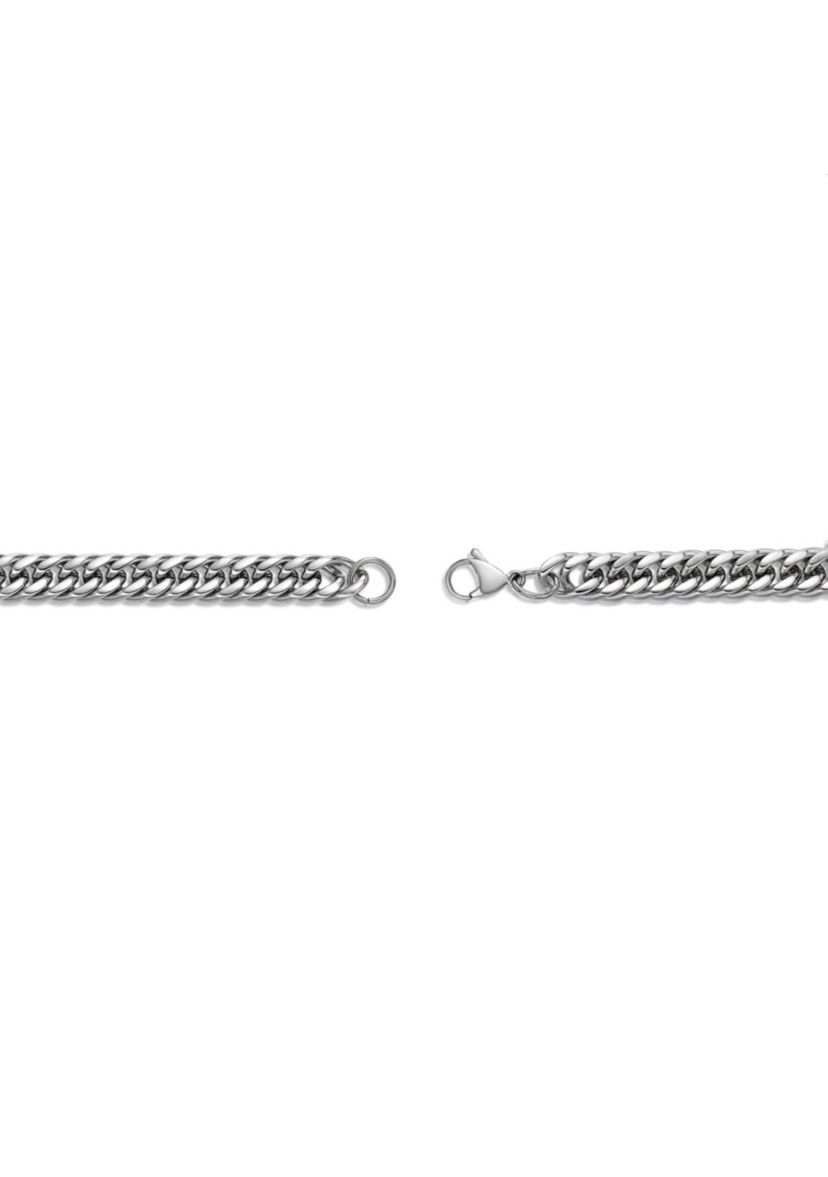 Stainless Steel 9MM Curb Chain Necklace, 24" Length