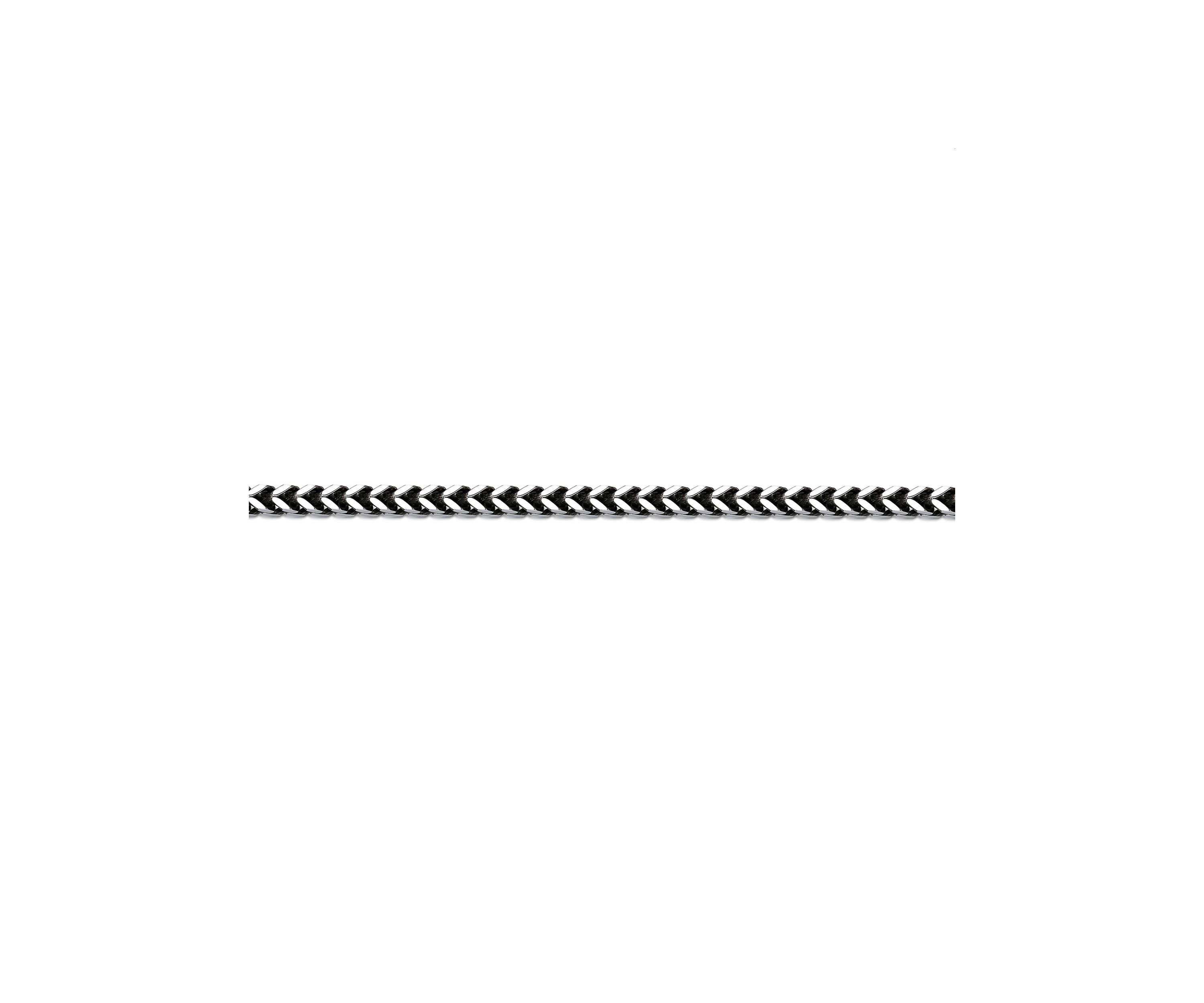 Stinless Steel 5MM Wheat Chain Necklace with Antique Finish, 18" Length
