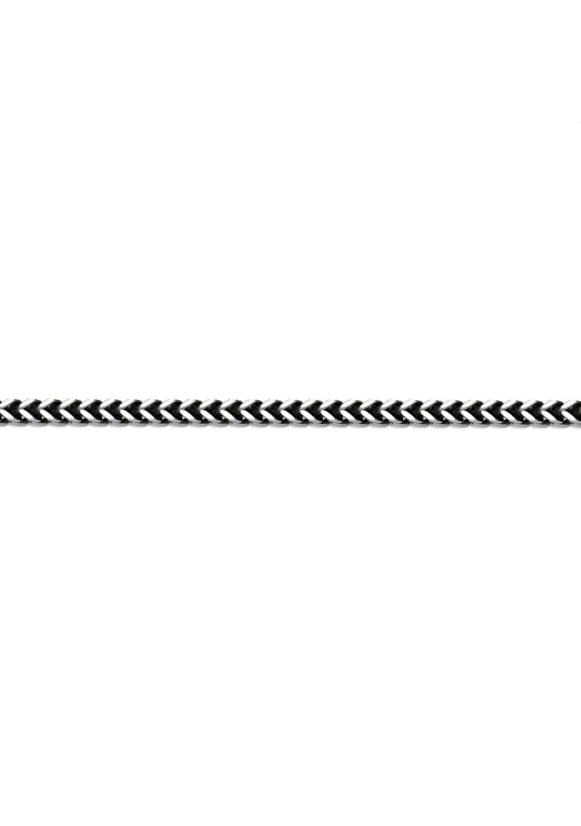 Stinless Steel 5MM Wheat Chain Necklace with Antique Finish, 18" Length