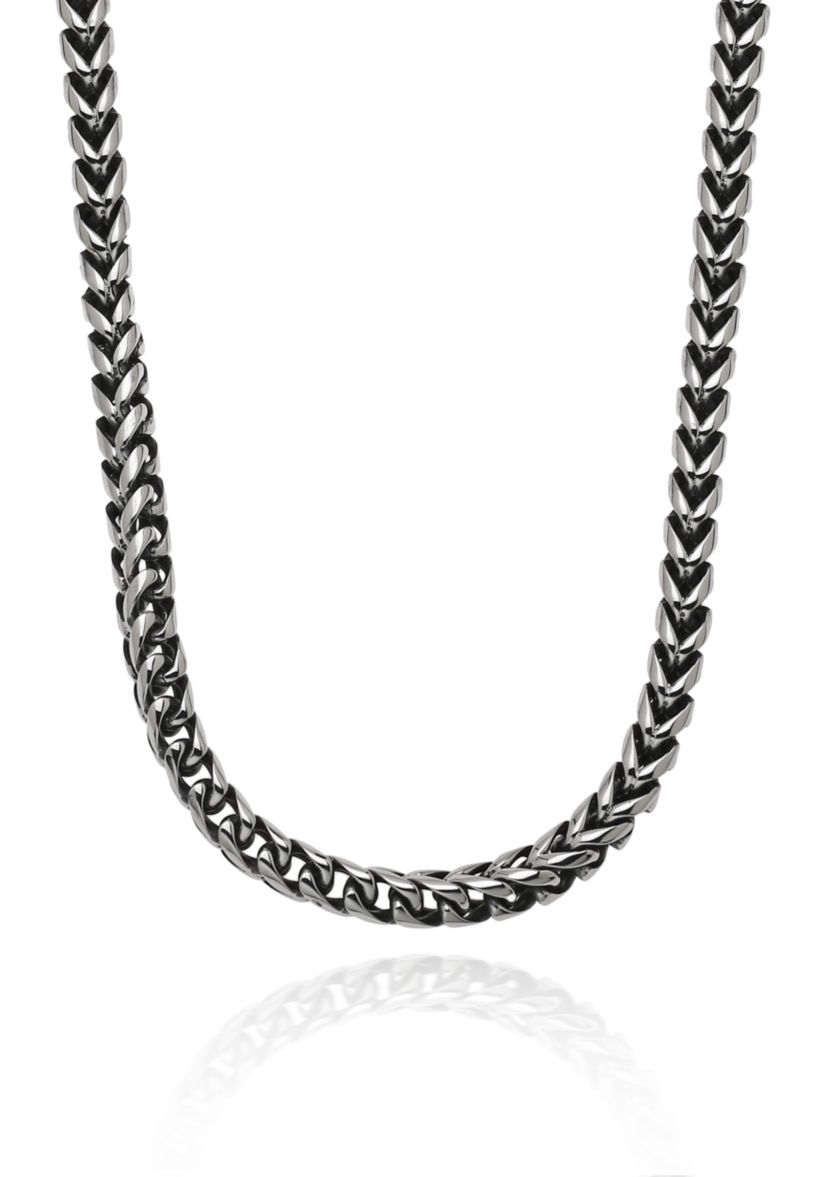 Mens Stainless Steel Foxtail Necklace