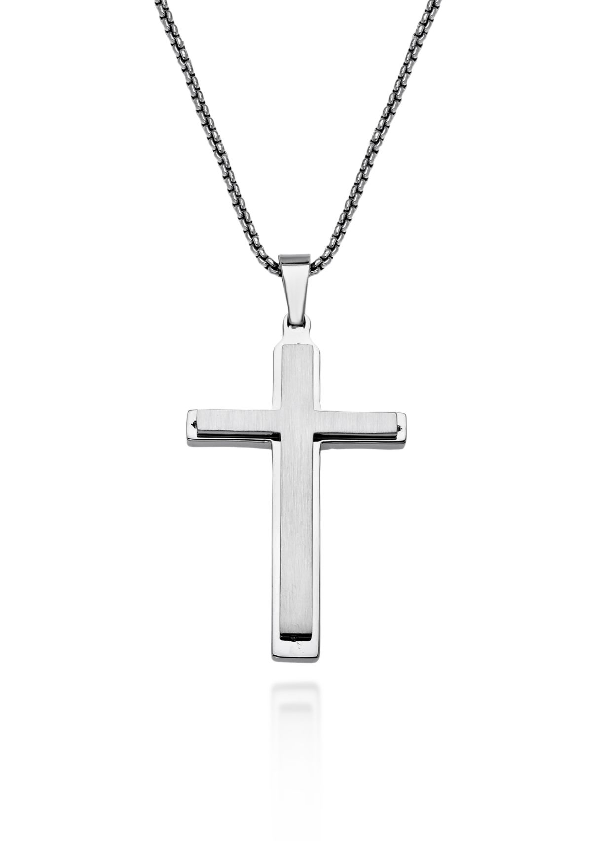 Mens Stainless Steel Cross Pendant