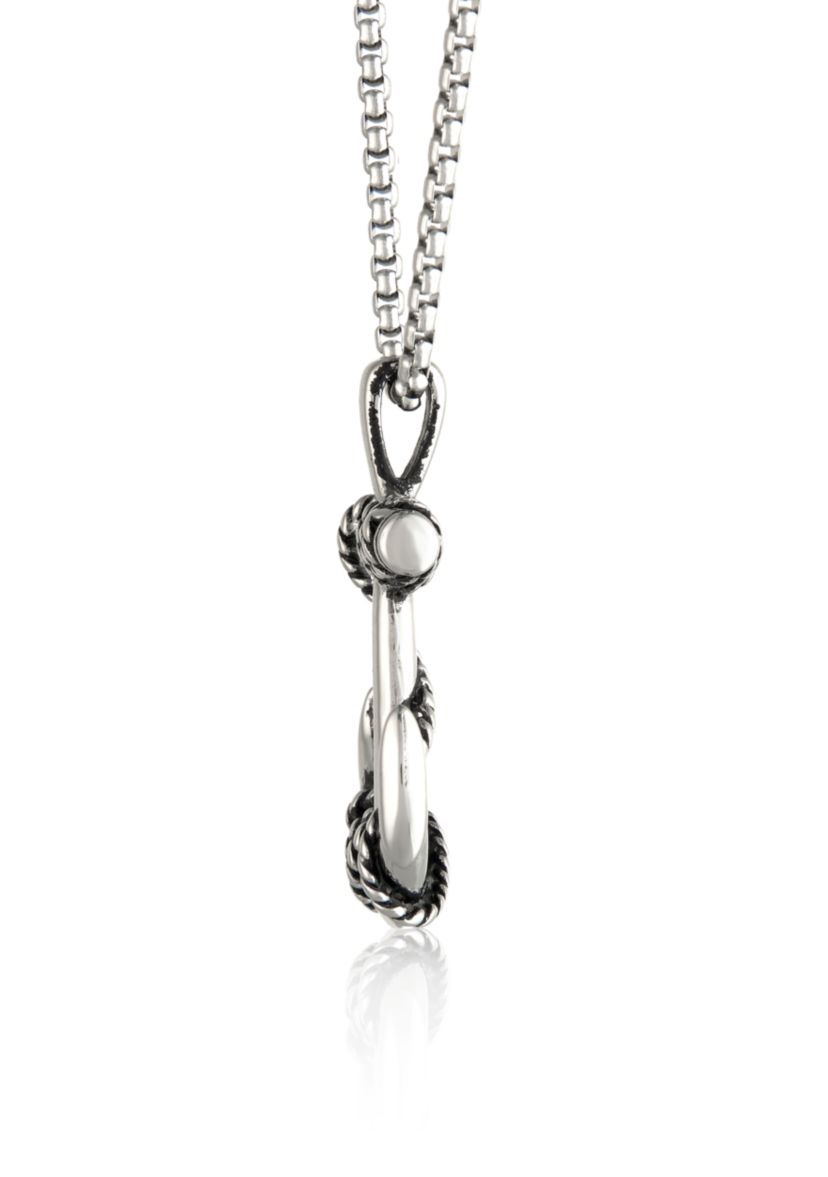 Mens Stainless Steel Anchor Pendant