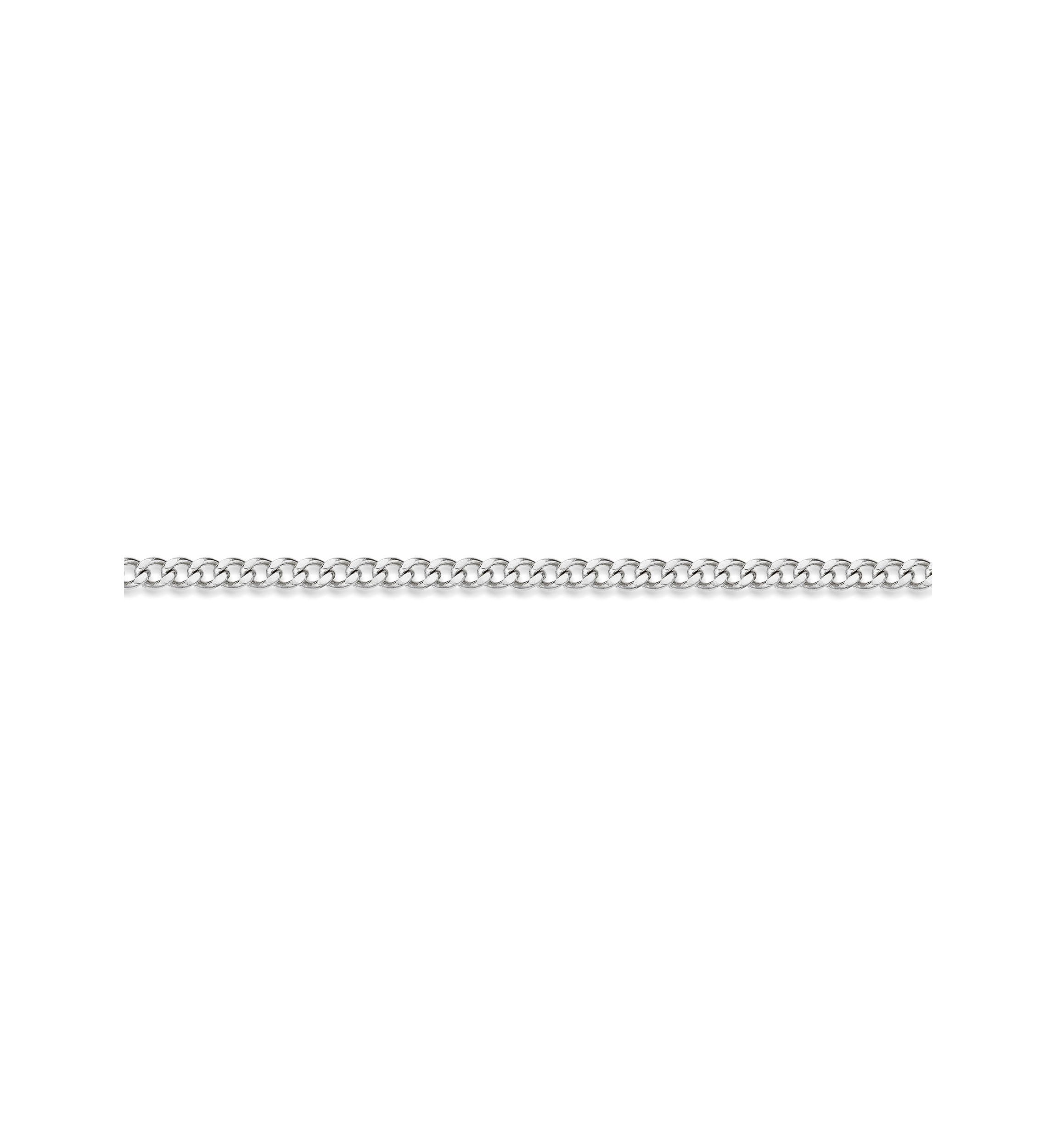 Stainless Steel 2MM Curb Chain Necklace, 20" Length