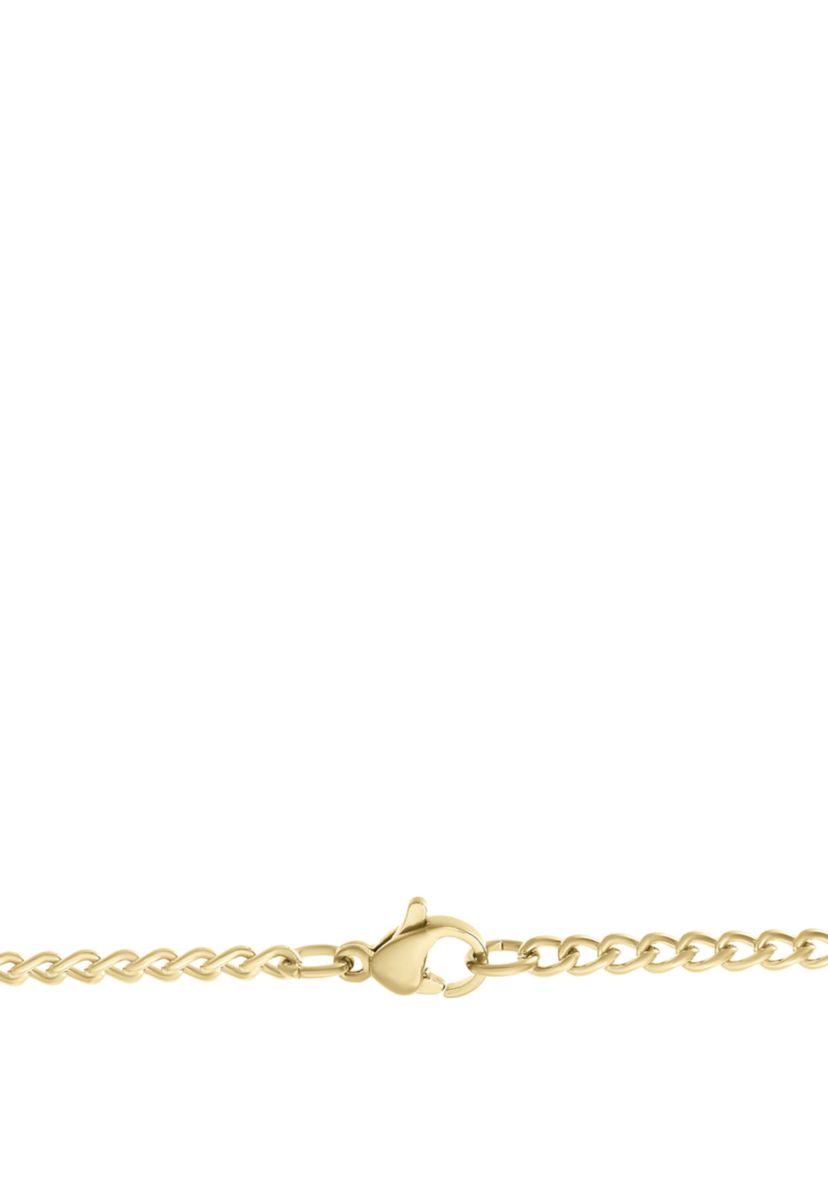 Stainless Steel 2MM Curb Chain Necklace with Goldtone Ion Plating, 20" Length