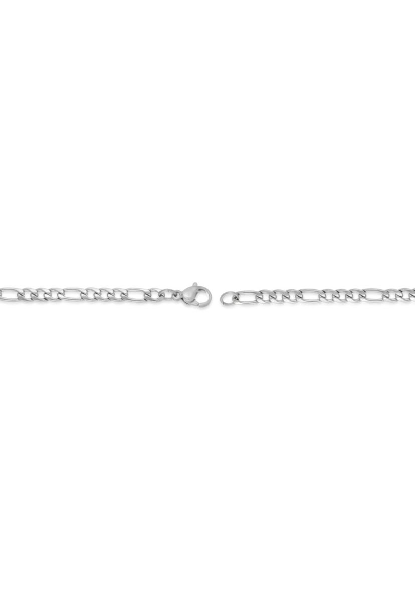 Stainless Steel 3MM Figaro Chain Necklace, 22" Length