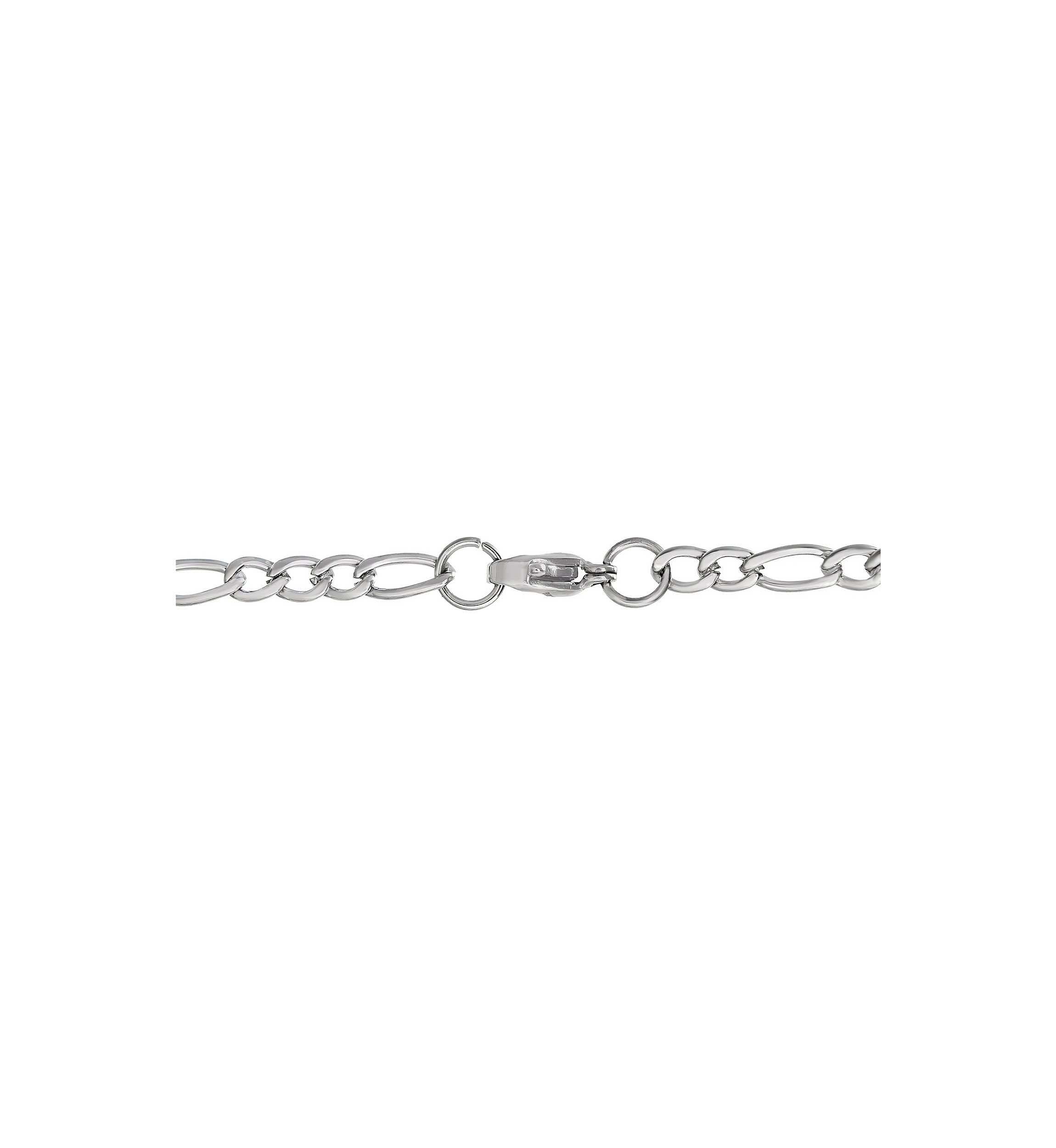 Stainless Steel 4 Millimeter Figaro Chain Necklace