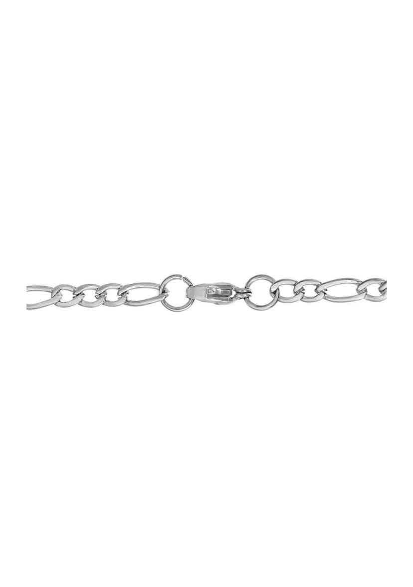 Stainless Steel 4 Millimeter Figaro Chain Necklace