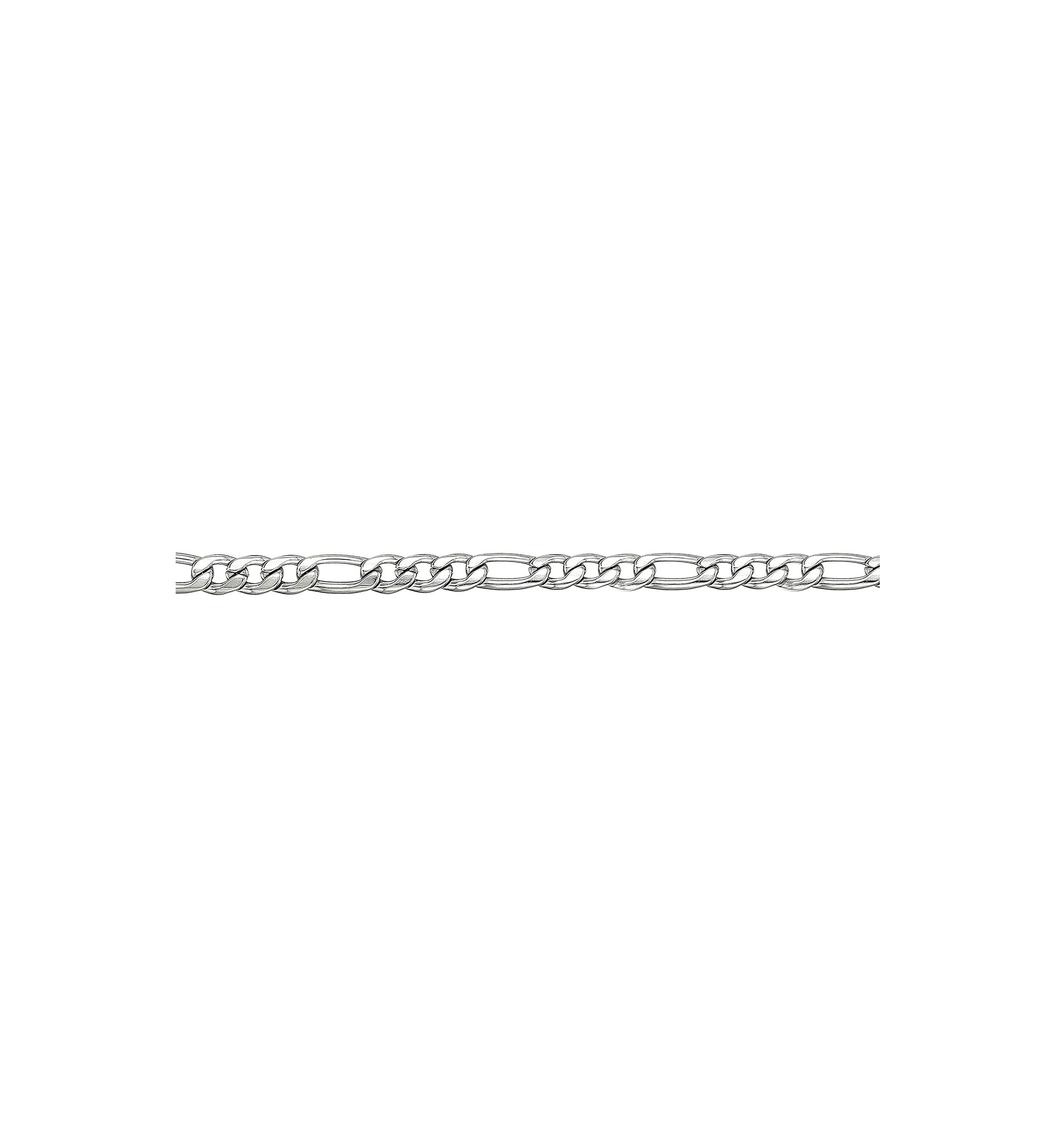 Stainless Steel 4 Millimeter Figaro Chain Necklace