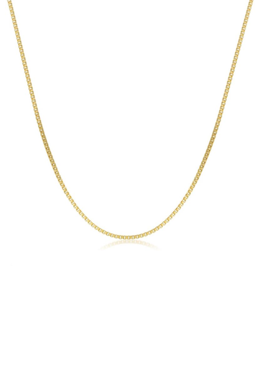 Stainless Steel 2MM Box Chain Necklace, 24” Length