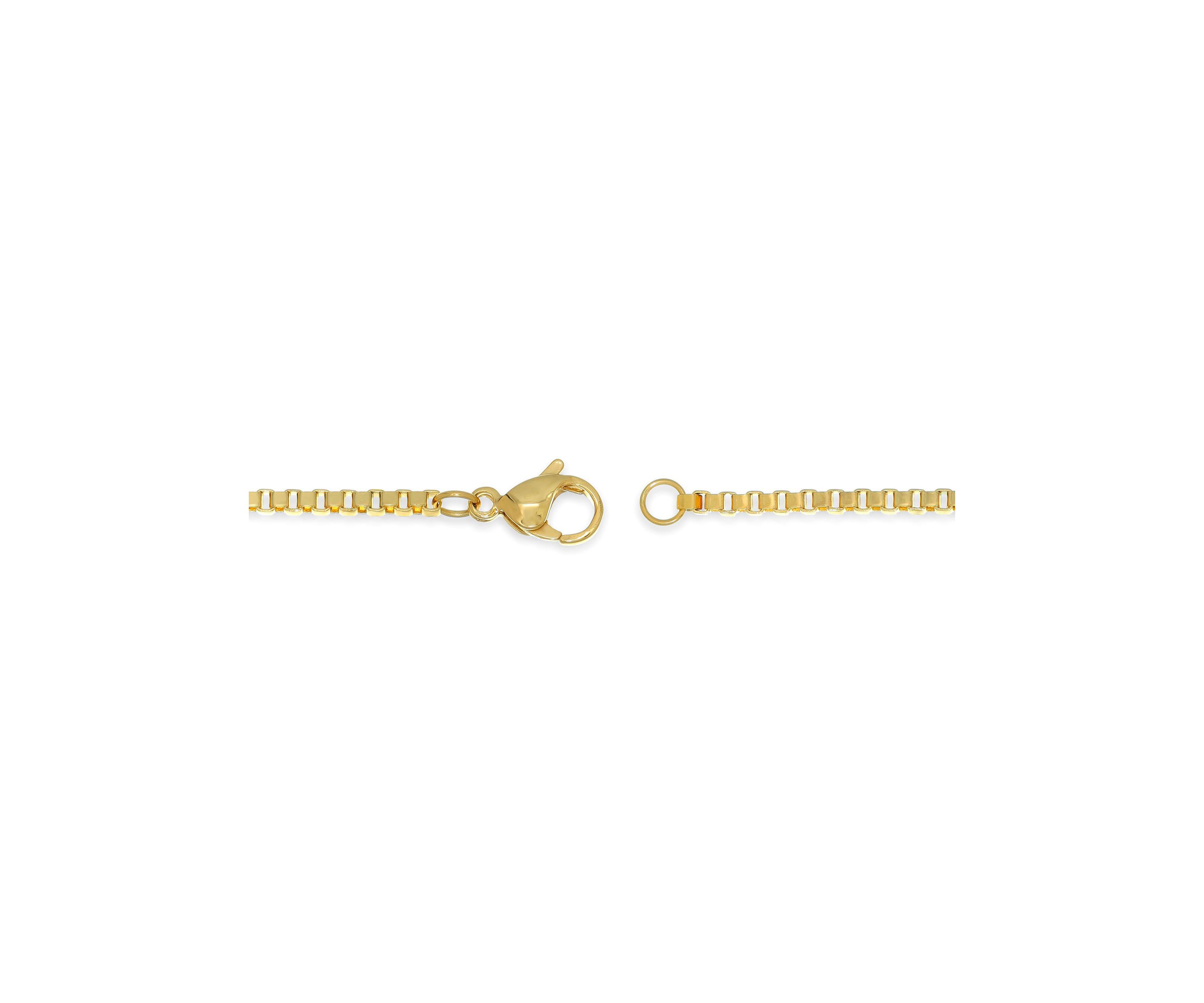 Stainless Steel 2MM Box Chain Necklace, 24” Length