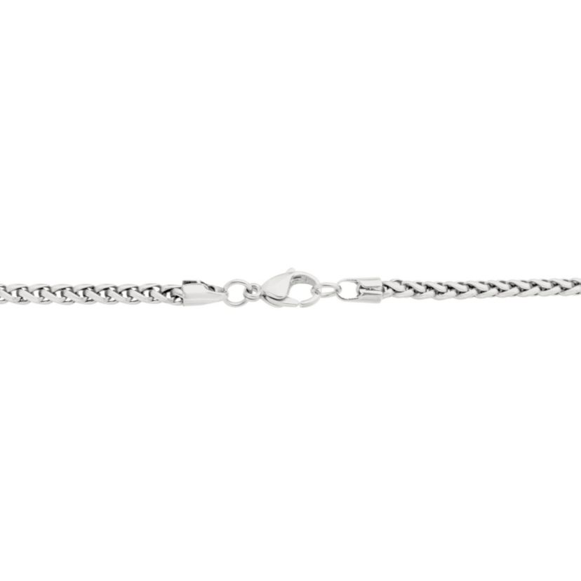 Stainless Steel 3MM Wheat Chain Necklace, 18” Length