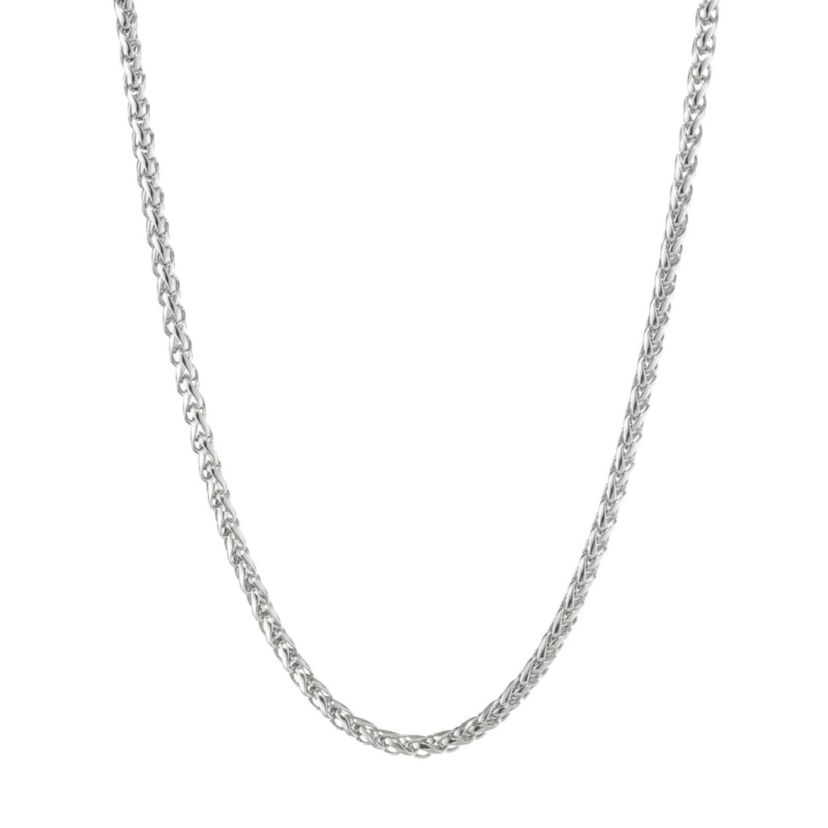 Stainless Steel 3MM Wheat Chain Necklace, 18” Length