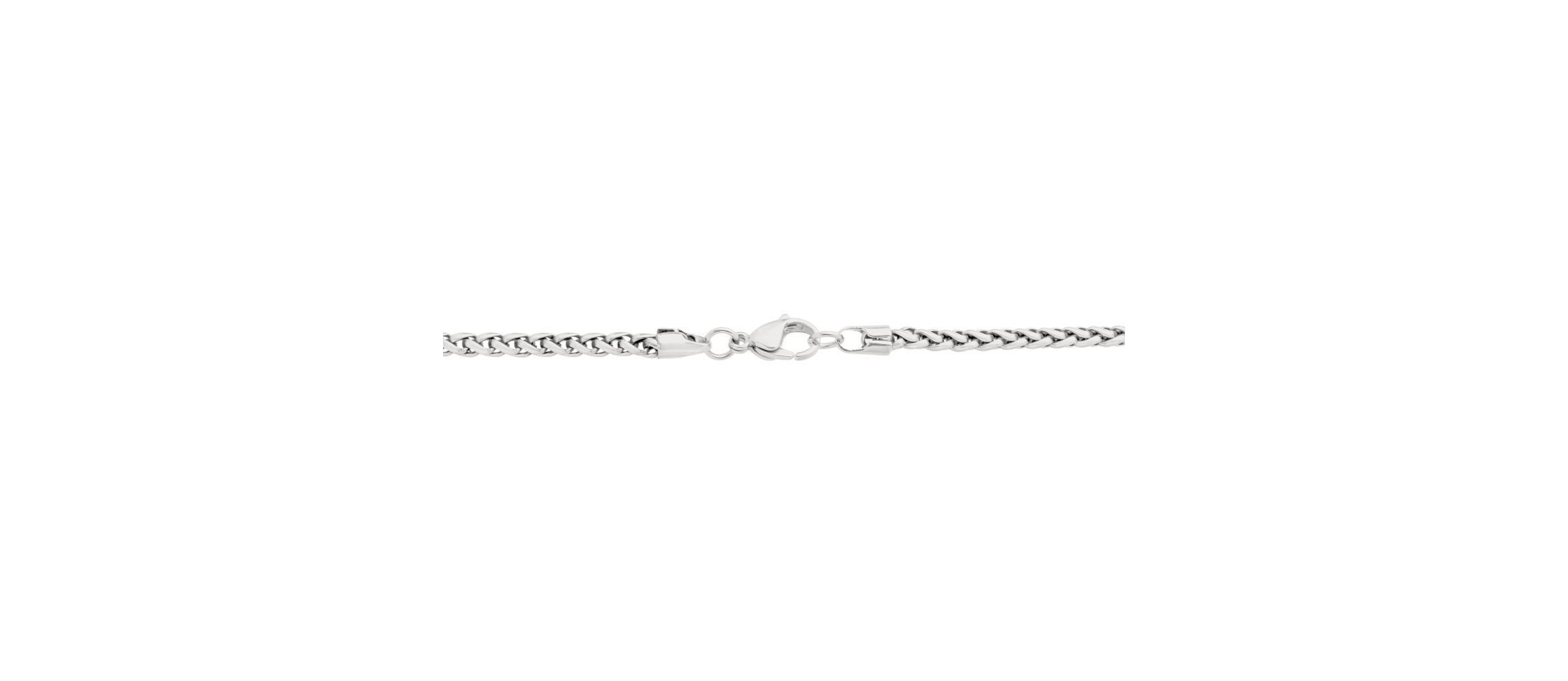 Stainless Steel 3MM Wheat Chain Necklace, 30" Length