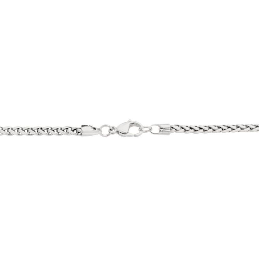Stainless Steel 3MM Wheat Chain Necklace, 30" Length