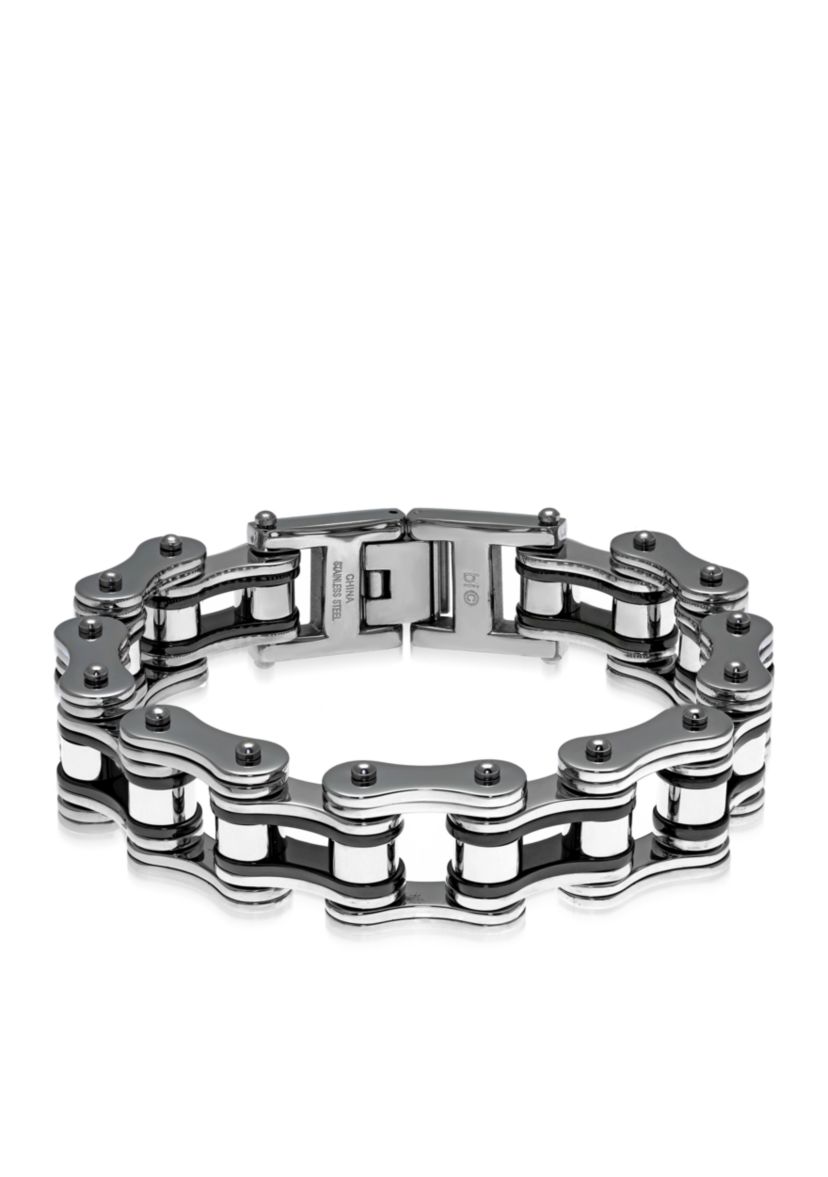 Mens Stainless Steel Motorcycle Chain Bracelet