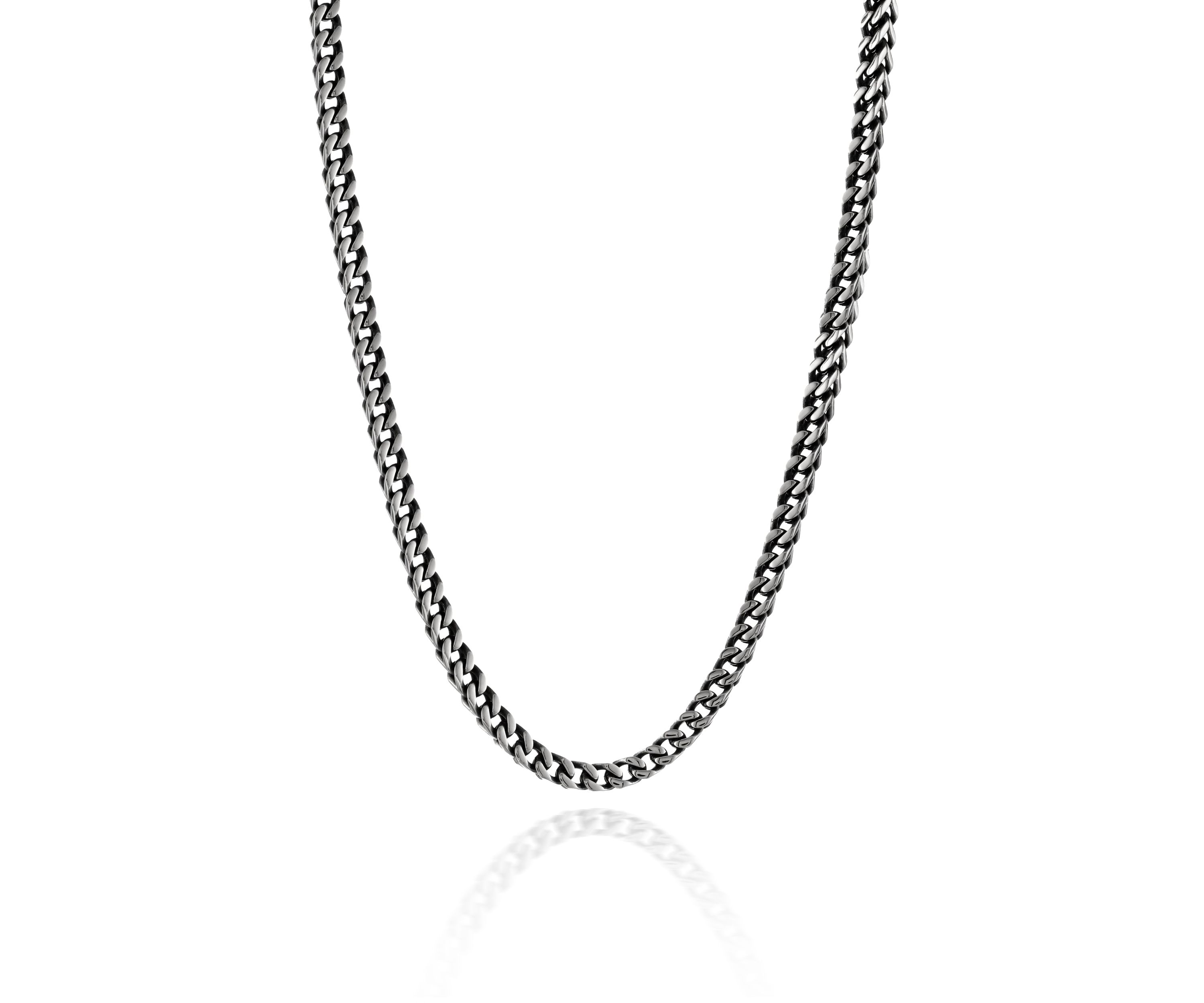 Mens Stainless Steel Foxtail Necklace