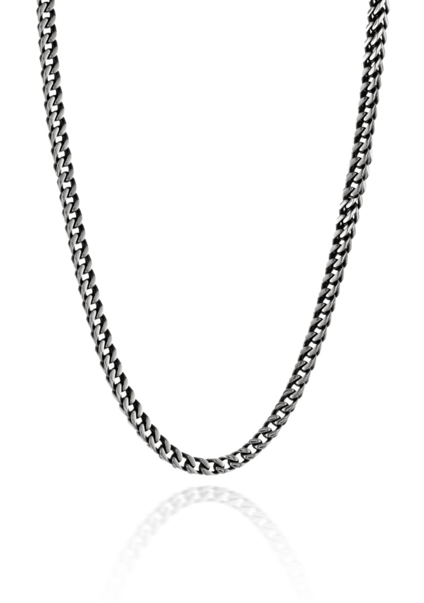 Mens Stainless Steel Foxtail Necklace