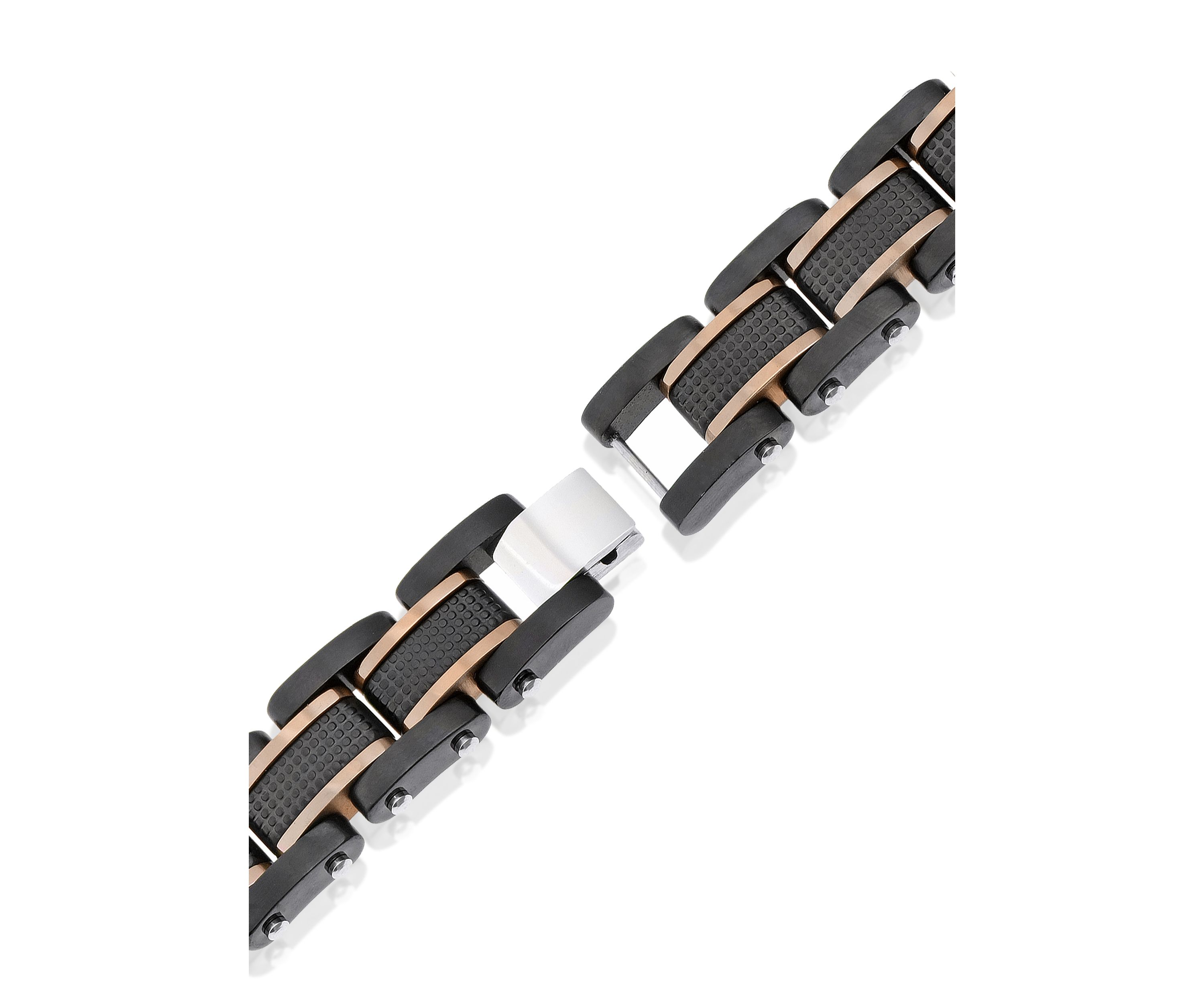 Mens Stainless Steel Textured Bracelet