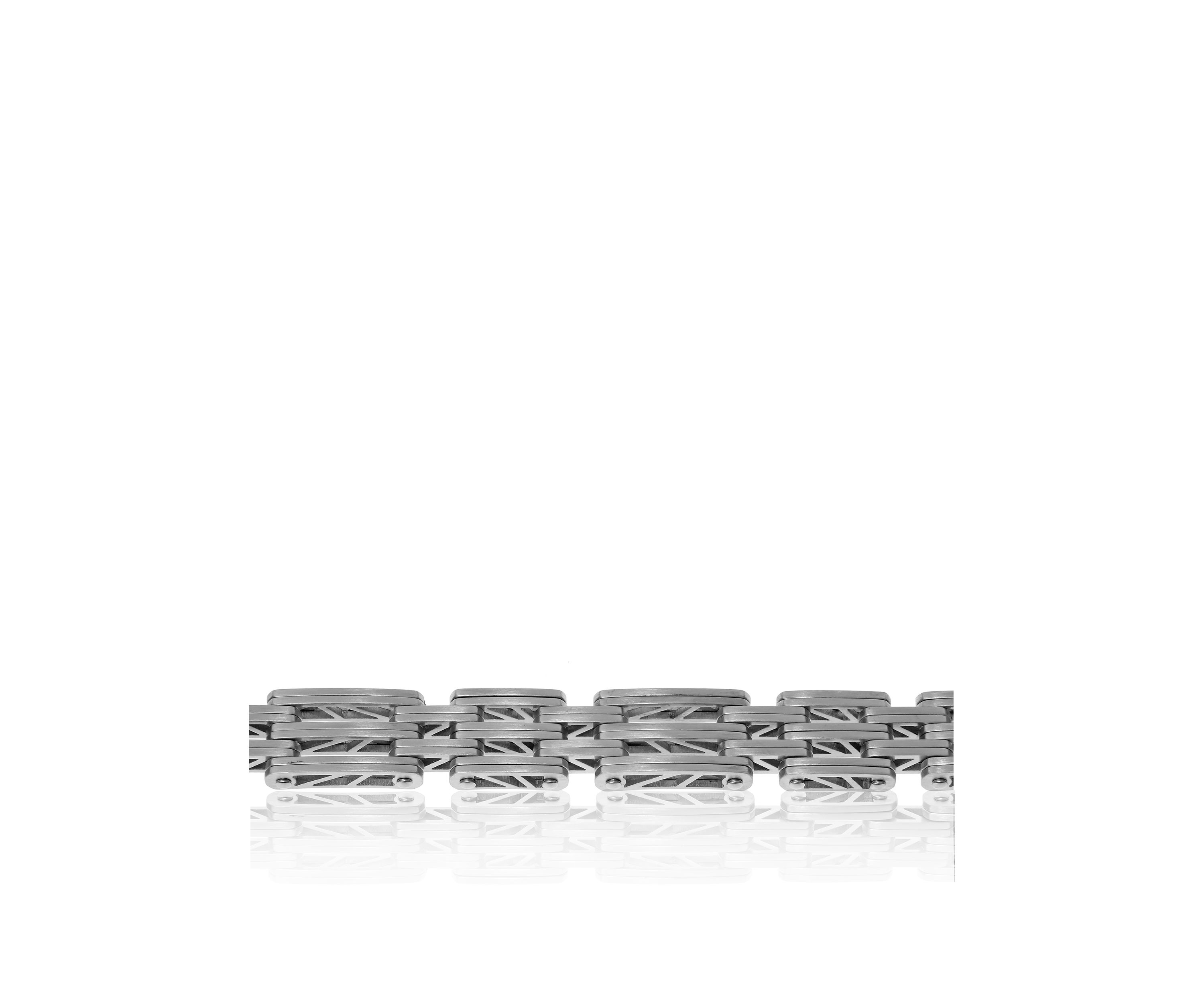 Mens Stainless Steel Bridge Link Bracelet