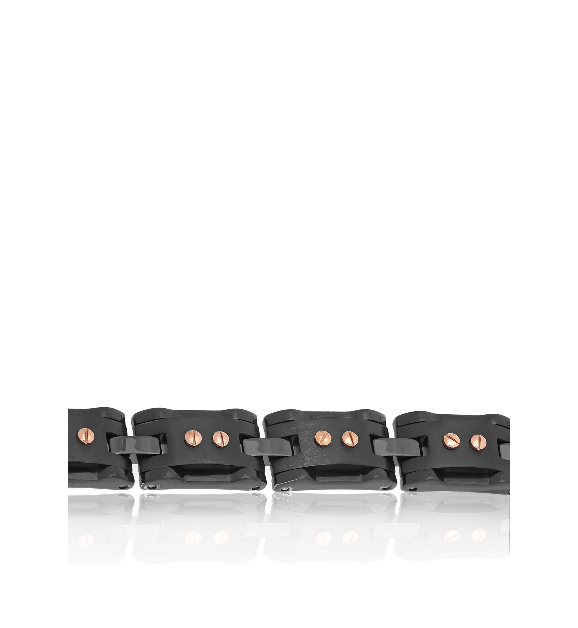 Mens Stainless Steel and Ceramic Bracelet