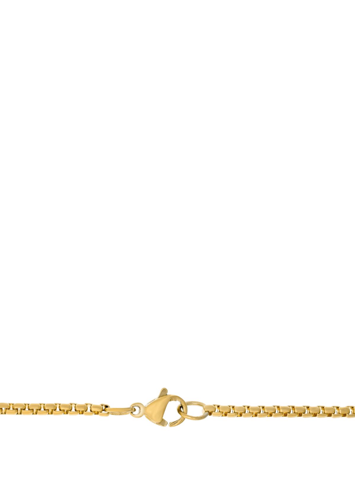 Stainless Steel Cross Pendant with Gold Tone Ion Plating