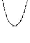 Stainless Steel 4 Millimeter Foxtail Chain Necklace with Push Lock, 22 Inch
