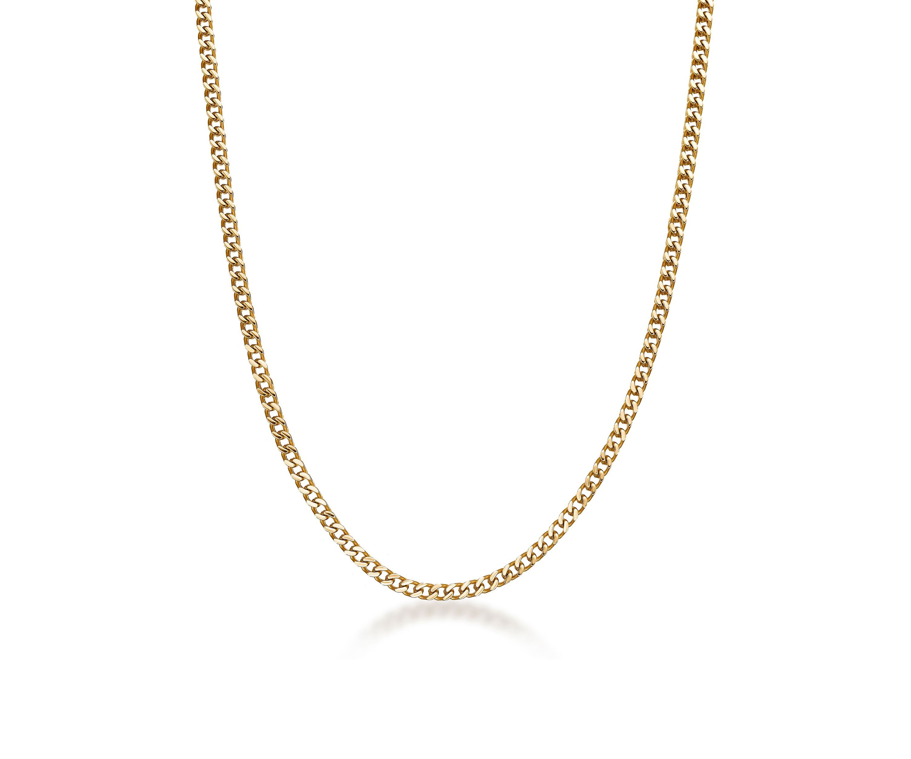 Stainless Steel 4MM Foxtail Chain Necklace with Goldtone Ion Plating and Push Lock, 30"