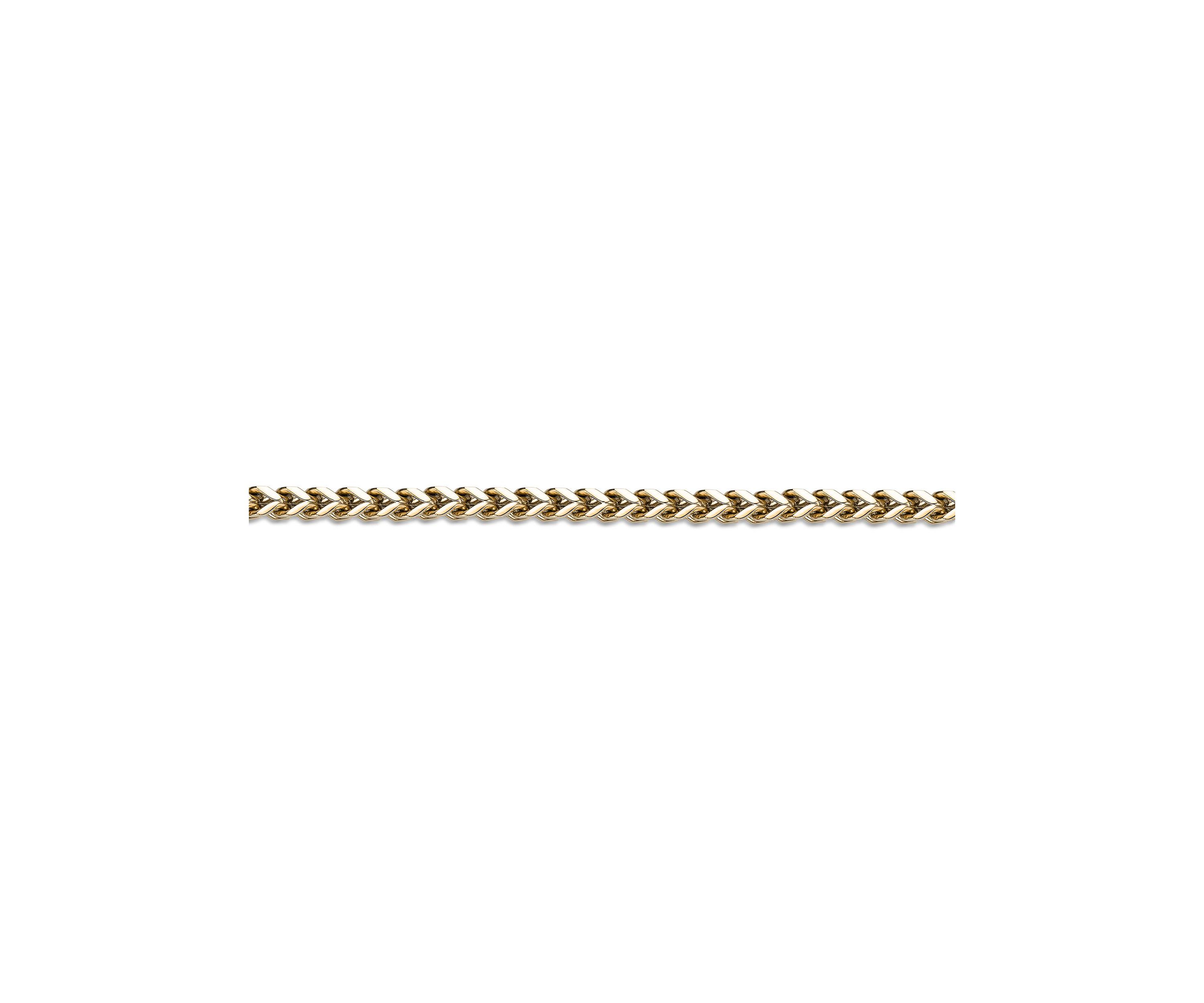 Stainless Steel 4MM Foxtail Chain Necklace with Goldtone Ion Plating and Push Lock, 30"