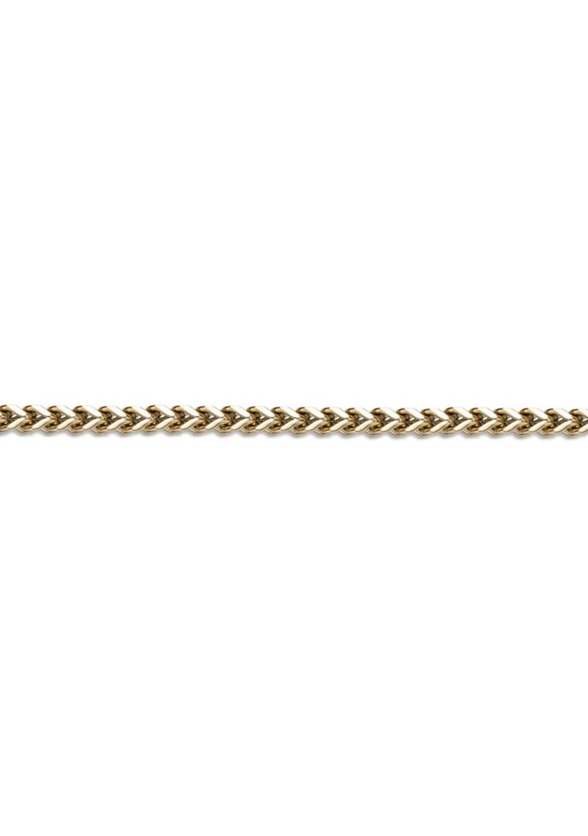 Stainless Steel 4MM Foxtail Chain Necklace with Goldtone Ion Plating and Push Lock, 30"